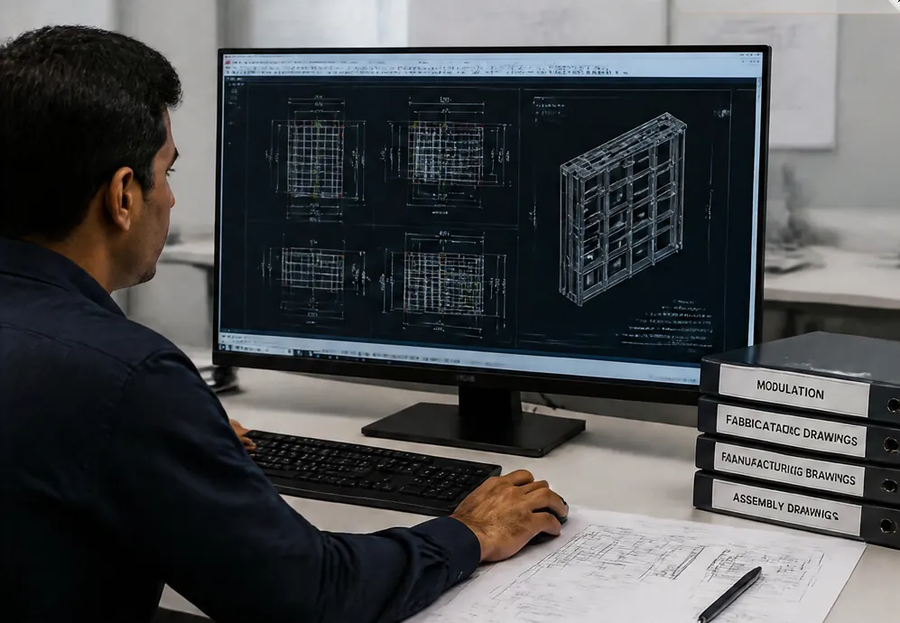 K Form Systems engineer preparing formwork fabrication drawings